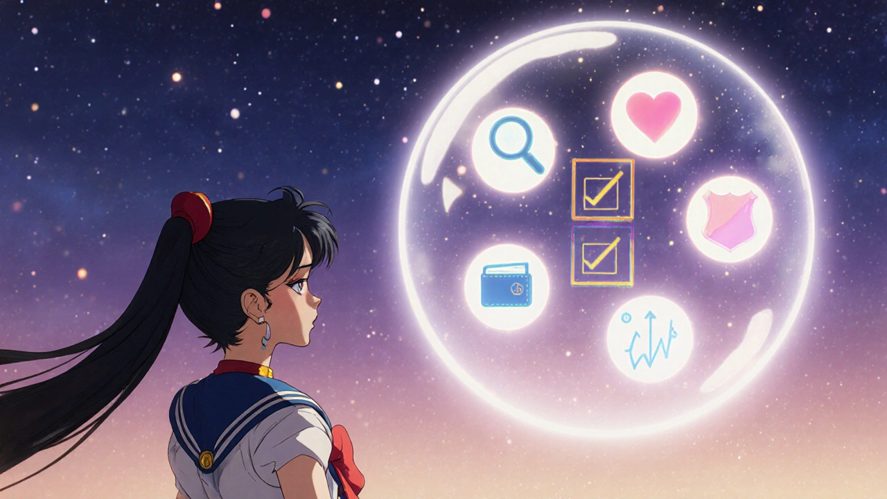 Heroine beside a floating orb displaying icons for pathogen, allergy, cost, depth, and resistance.