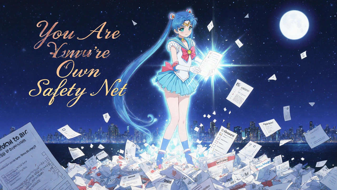 A patient wields a glowing checklist as dangerous prescription errors shatter around them under moonlight.